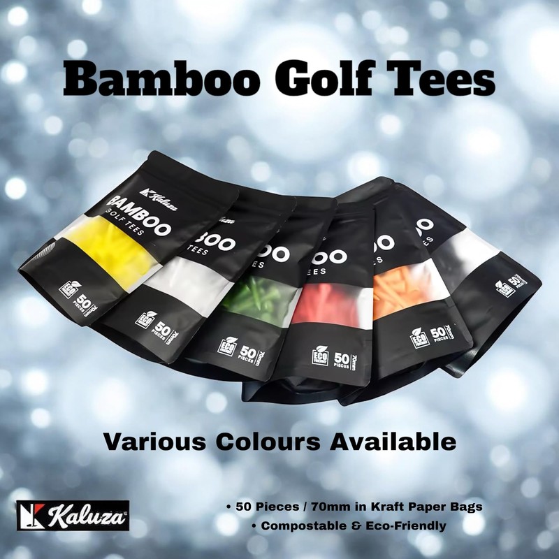 Kaluza Eco-Friendly Bamboo Golf Tees - 50 Pieces | 70mm