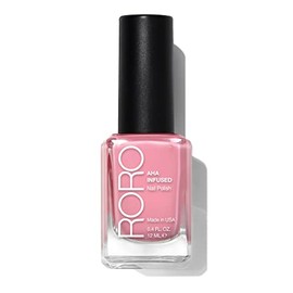 roro AHA Infused 21+ Free Nail Polish - Chip-Resistant High-Impact Nail Color Lacquer Made in the USA, Vegan/Cruelty-Free, Gluten-Free, Can’t Sit With Us, Light Bubblegum Pink, .4Fl Oz/12mL