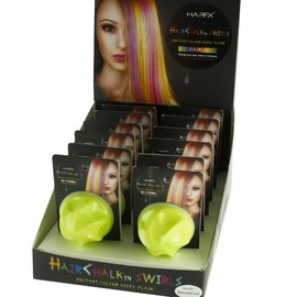 HairFX - Swirl Colour Series instant wipe on, wipe off colour applicator tool (Lime Green)