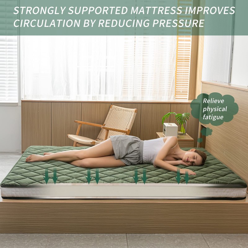 MAXYOYO Japanese Floor Futon Mattress, Extra Thick Mattress Topper Twin