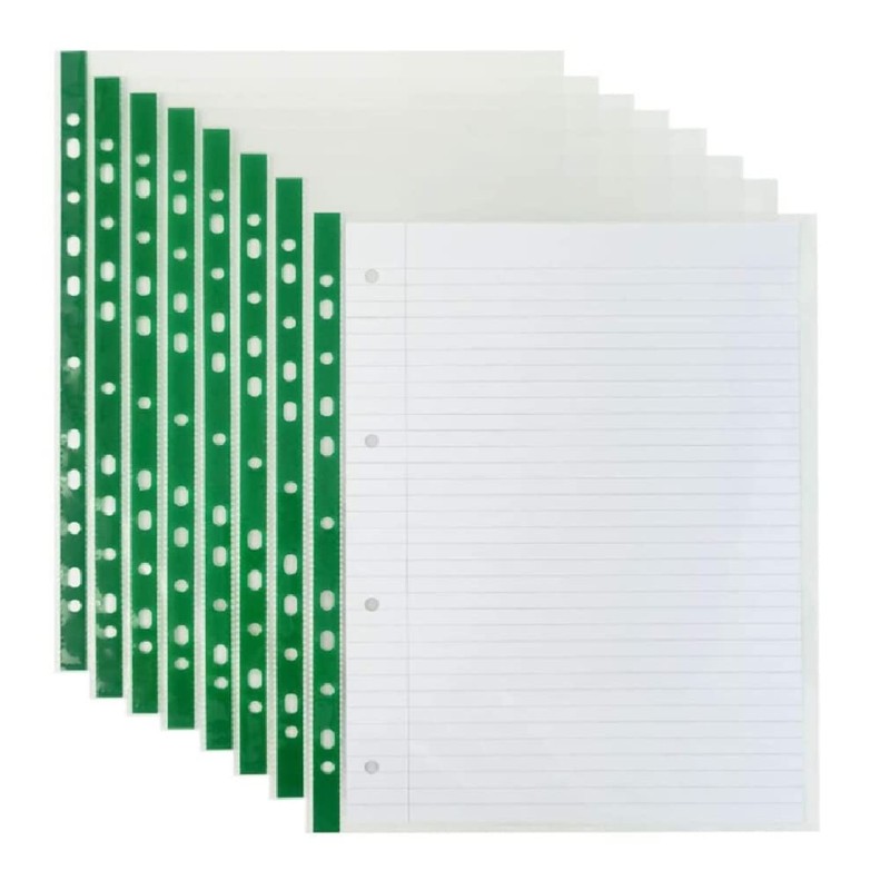 100 A4 Plastic Value Punched Punch Pockets 10-15 Sheets 30
