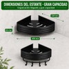 HAWOO Repisas para Baño Esquinero 2 Pack Sin Taladros
