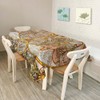 Walmsco Tablecloth World map Retro Style Decor For Dining Room