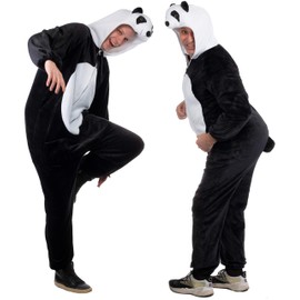 Brandsseller Panda Animal Costume for Adults Women Men Full Body Costume Jumpsuit Carnival Fancy Dress, 2XL-3XL