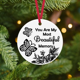 Sympathy Gifts for Loss Christmas Ornament Memorial Gifts for Loss of Dad Mom Husband Sister Ceramic Ornament Bereavement Funeral Gifts Condolences Gift Ornament for Loss Grieving Gifts