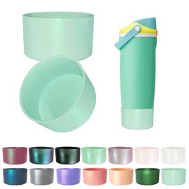 Glossy Gradient Silicone Boot for Owala 30 40 oz FreeSip Sway & Tumbler, Chameleon Metallic Glitter Bottom Bumper Cover, Anti-Slip Sleeve for Water Bottle Accessories, BPA-Free (Summer Soiree)