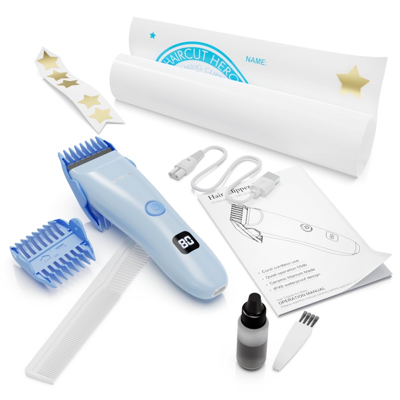 Haircut Hero Sensory Development Program with Baby Electric Clippers, Step