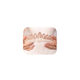 Wekicici Tiara de cristal, diadema de cristal para reina princesa, corona de diamantes de imitación, corona de desfile, diadema de novia, novia, boda, graduación, fiesta de cumpleaños, accesorios para el cabello para mujeres y niñas (estilo 1)