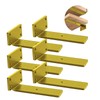 Advanced heavy-duty shelving bracket -5-inch floating shelving -0.2-inch thick gold