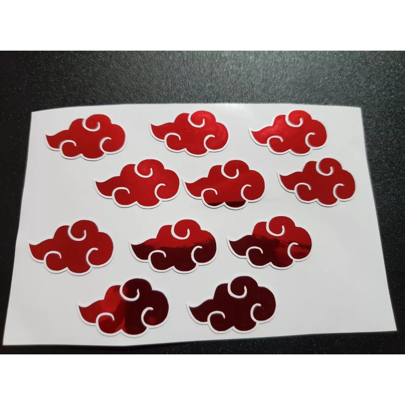 10 Pack Akatsuki Holo Foil Symbol Naruto Sticker Vinyl Decal