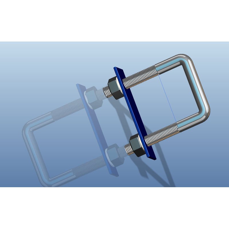 Aopin Square U Bolt 1.97" (50mm) Inside Width U Type