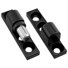 Xhziy 215 Black Zinc Alloy Hinge Detachable Hinges Barrel Hinges with 12 Screws 2PCS (Black)