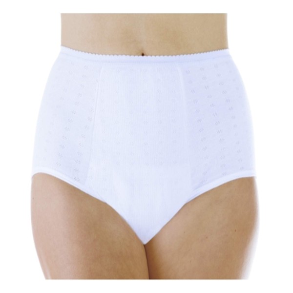 1-Pack Women's Maximum Absorbency Reusable Bladder Control Panties White Small (Fits Hip: 35-37")