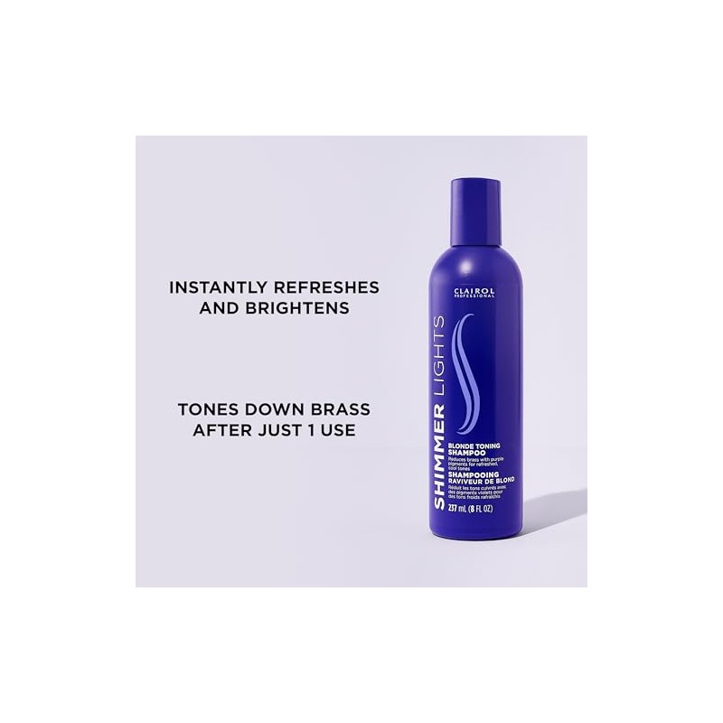 Clairol Open Line Shampoo Acondicionador Morado Shimmer Lights, 236 ml