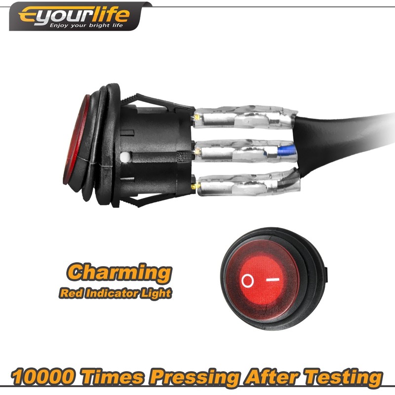 Eyourlife LED Light Bar Wiring Harness 2PCS (DT Connector 2