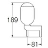 SANEI W101 Ishiken Water Container, Push Type, Wall-Mounted Type, Screws