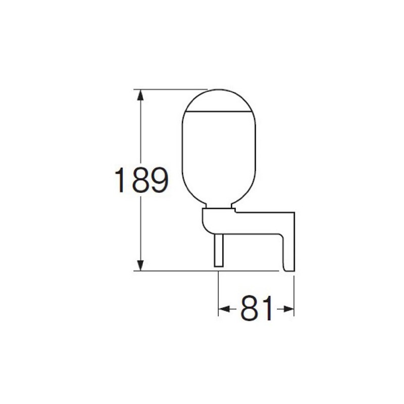 SANEI W101 Ishiken Water Container, Push Type, Wall-Mounted Type, Screws