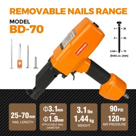UPWOOD Air Nail Puller Nail Remover Pneumatic Denailer Tool for Recycled Wood Fence Pallet (Ideal for soft or medium-hard woods)
