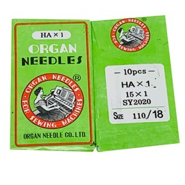 Bussarakham Organ Sewing Machine Needles Home-use Size 110/18 - 10 pcs per Pack