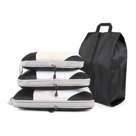 Super Convenient Travel Zipper Compression Bag for Clothing Space Saving Travel Travel Travel Compression Bag Lightweight Business Travel Convenient Goods Waterproof Storage Bag Clothing Sorting Set,