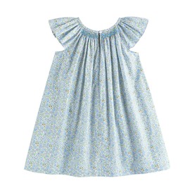 Simplee kids Baby Floral Dress Toddler Smocking Dress Little Girls Casual Dress Floral Print Sundress for Spring Summer Dress 24M-6T