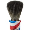 Omega 0196735 Shaving Brush Black Hi-Brush Barber Pole