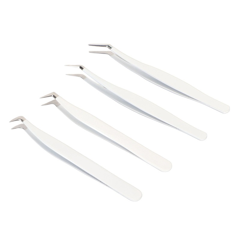 Eyelash Extension Tweezers Kit Stainless Steel High Accuracy Lash Tweezers