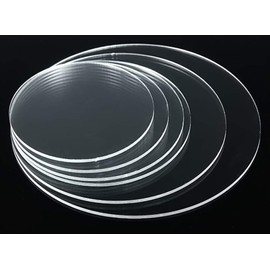 ONE Laser Cut Clear Acrylic Blank Round Disc: Smooth Edge Transparent Plexiglass Circle 1/8 inch (3 mm) Thick (11 inch Diameter)