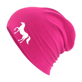 Huuraa Beanie Horse Silhouette Gift Horse Gift Idea, fuchsia, Unit size