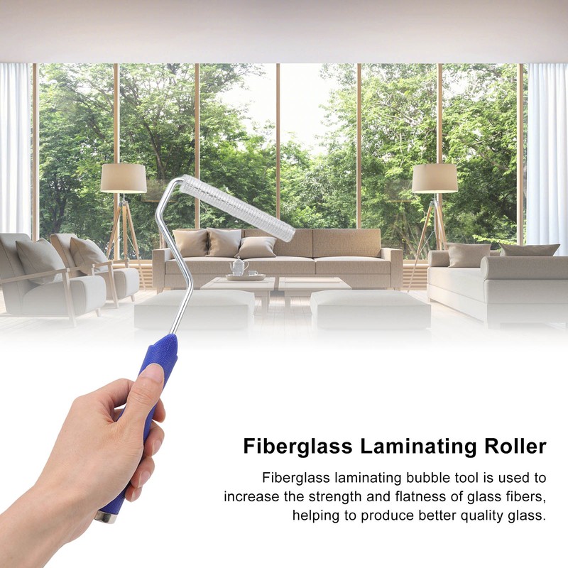 Fiberglass Laminating Roller Acetone Washable Aluminum Alloy Head Bubble Paddle
