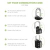 KeeKit Combination Lock, 4 Digit Combination Padlock with Keys, Resettable