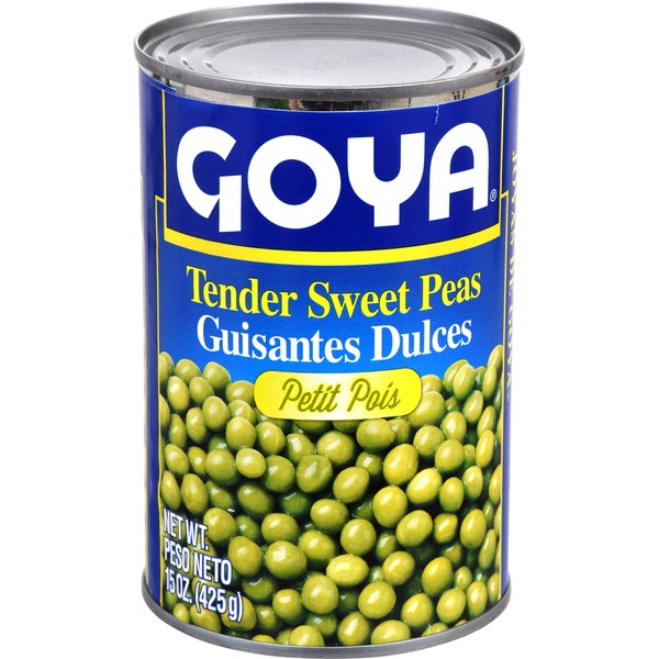 Goya Foods Tender Sweet Peas, 15-Ounce (Pack of 24), (2531)