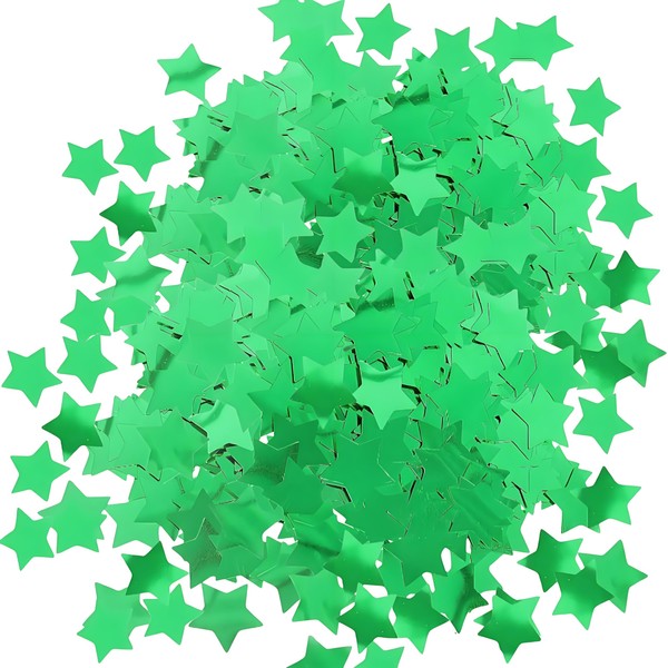 Xiksxitn Green Star Confetti - 60g (2.11OZ) Glitter Stars Table