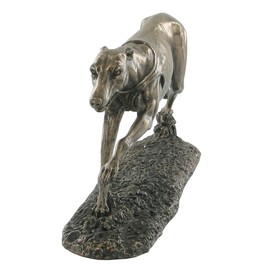 Single Running Greyhound Cold Cast Bronze Sculpture