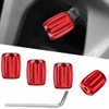 DUSCOKE 4 PCS Locking Car Tire Valve Stem Caps, Anti-Theft