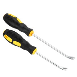 PATIKIL Upholstery Staple Remover, 4" Curved 6" Curved Construction Staple Puller Staple Nail Tack Tool for Furniture Wooden Floor Photo Frame, Yellow