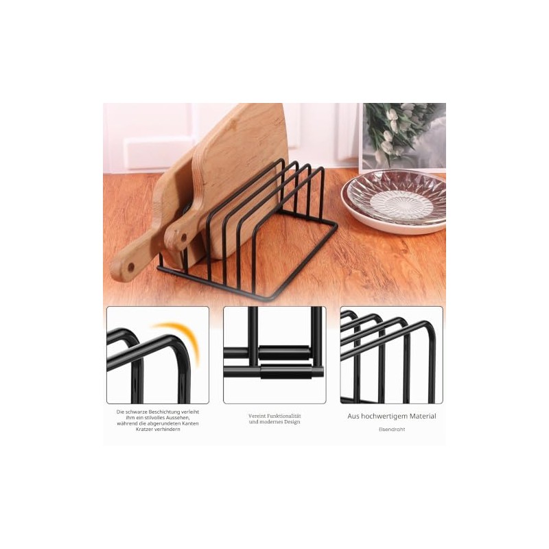 Chopping Board Holder with 5 Compartments, Chopping Board Holder, Kitchen