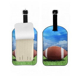 Richugui 1 Pack Blue Sky Rugby Luggage Tags for Suitcases,Luggage Tag,Leather Label Tag for Women Men Girls Travel Bag Suitcase, 1pc