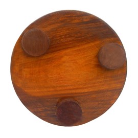 IBLAY Wooden Serving Board, Round Chapati Chakla, Perfect for Making Chappati at Home, Wooden Roti/Chapati Maker, Wood Rolling Board and Rolling Pin Set (Chakla Belan) (9 inch)