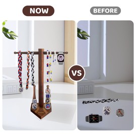 YMreboatr Wooden Baseball or Softball Drip Necklace Organizer Holder,Championship Sports Memorabilia Organizer Wood Gifts,Sports Ring Holder,Jewelry Stand Necklace Holder,Drip Necklace Holder