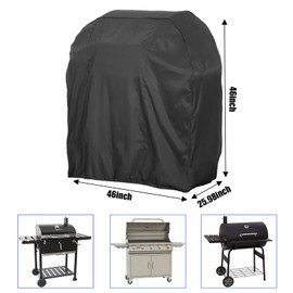 MOZMY Barbecue Cover Weatherproof 420D Oxford Fabric Grill Cover, Waterproof, Dustproof and Windproof Grill Cover for Outdoor Use, for Weber, Char Broil, Nexgrill, 117 x 66 x 117 cm