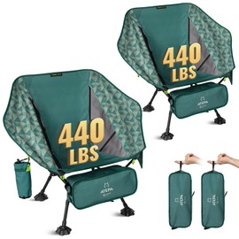 ATEPA UFO3.0 Backpacking Camping Chair, Ultralight Extra Wide Comfortable Folding Chairs 440lbs Heavy Duty Portable Hexagon Ergonomic Height Adjustable Seat with Anti-Sinking Feet for Hiking Outdoor