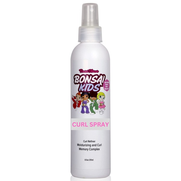 Kids & Toddlers Curl Spray 8oz fl. oz. | Tear Free - Kids -Toddlers - Biracial Hair | Restores Curls - All Day Bounce and Hold