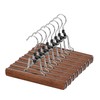 AMKUFO 20 Pack Wooden Pants Hangers with Clips Non Slip