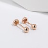 Ball Screw Back Earrings 925 Sterling Silver Studs Safety Ball