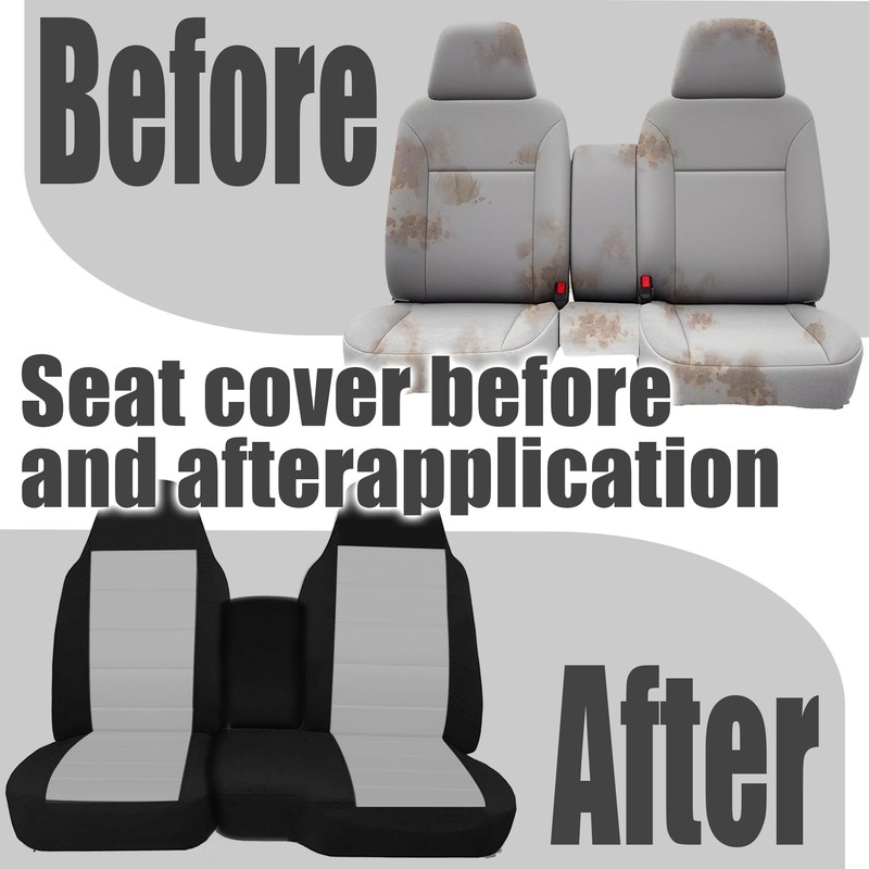 Fioqe Front 60/40 Split Bench Seat Covers with Console Armrest