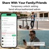 Fingerprint Cable Lock, eLinkSmart Fridge Locks with Bluetooth APP Control,