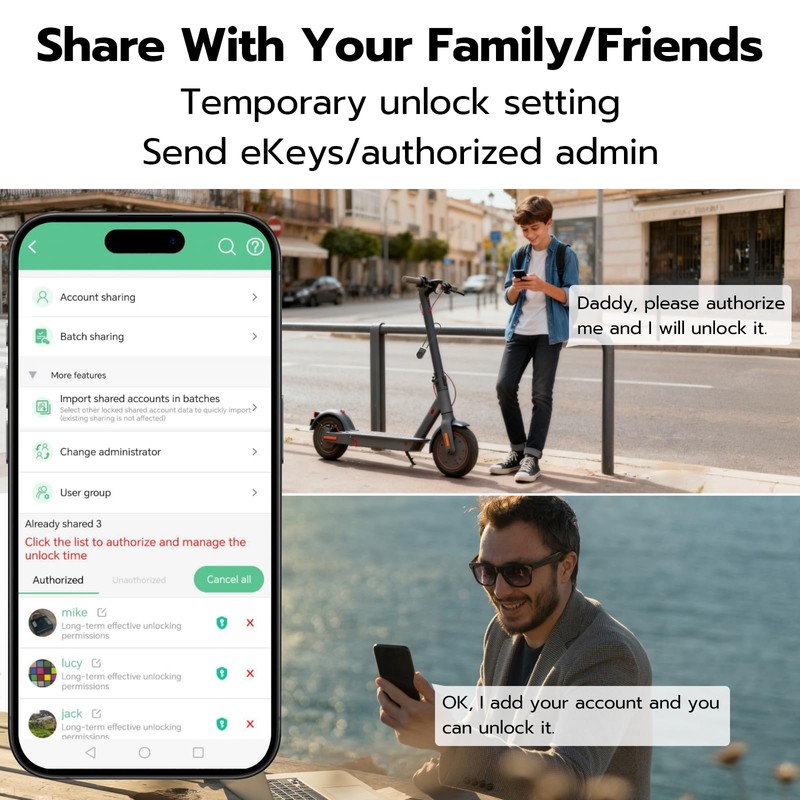 Fingerprint Cable Lock, eLinkSmart Fridge Locks with Bluetooth APP Control,