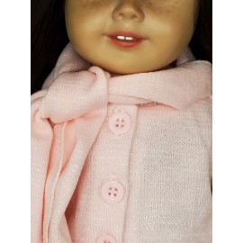 Sophia Complete 5 Pcs Outfit Set- Skirt, Cardigan, Leggings, Hat, & Scarf for 18" Dolls