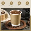 three leaf 12 Oz. Disposable Paper Cups, (Brown) 200 Ct.